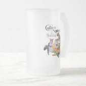 Kaffee und Eichhörnchen - Funny Squirrel Lover Mattglas Bierglas (VorderseiteRechts)