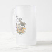 Kaffee und Eichhörnchen - Funny Squirrel Lover Mattglas Bierglas (Vorderseite Links)