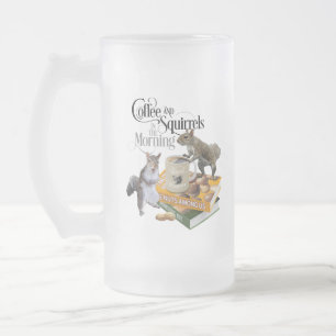 Kaffee und Eichhörnchen - Funny Squirrel Lover Mattglas Bierglas