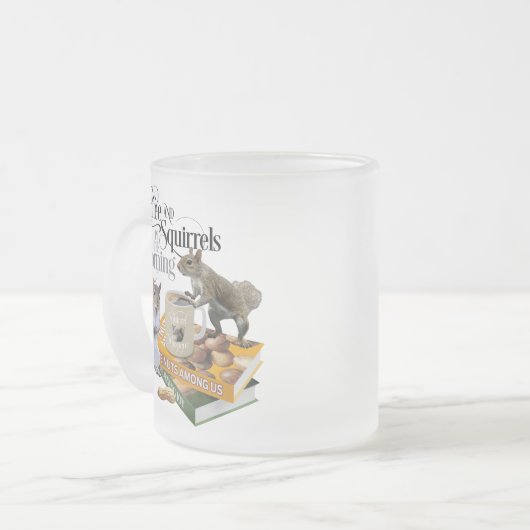 Kaffee und Eichhörnchen - Funny Squirrel Lover Mattglastasse (Vorderseite Links)