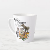 Kaffee und Eichhörnchen - Funny Squirrel Lover Milchtasse (Linke Ecke)