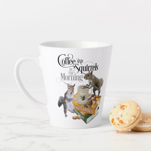 Kaffee und Eichhörnchen - Funny Squirrel Lover Milchtasse (Beispiel)