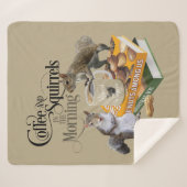 Kaffee und Eichhörnchen - Funny Squirrel Lover Sherpadecke (Vorderseite (Horizontal))