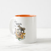 Kaffee und Eichhörnchen - Funny Squirrel Lover Zweifarbige Tasse (Vorderseite Links)