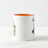 Kaffee und Eichhörnchen - Funny Squirrel Lover Zweifarbige Tasse (Mittel)