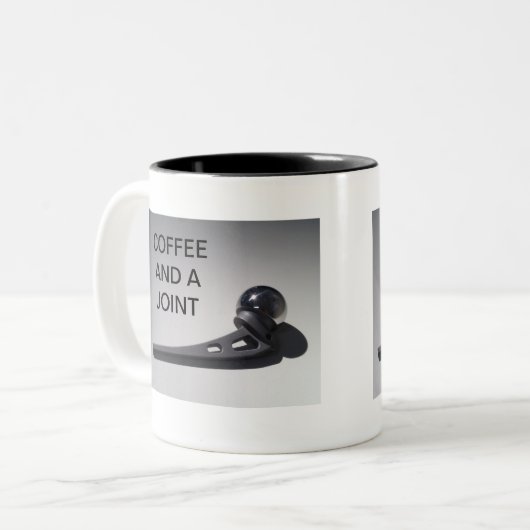 KAFFEE UND EIN GELENK ZWEIFARBIGE TASSE (Vorderseite Links)