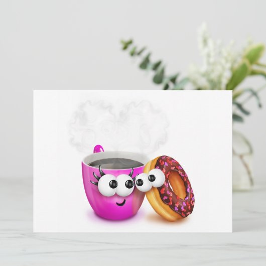 Kaffee und eine Einladung (Stehend Vorderseite)