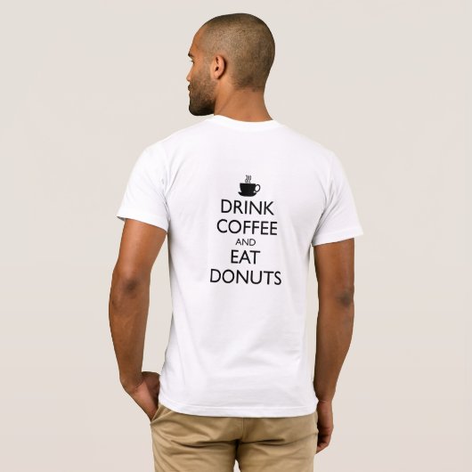 KAFFEE UND ESSEN SPENDE T-Shirt (Schwarz voll)