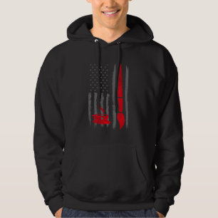 Kaffee und Farbe - Vintage-USA-amerikanische Flagg Hoodie