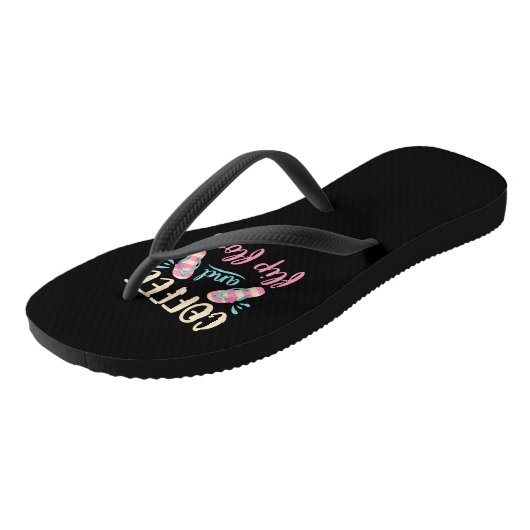 Kaffee und Flip Flops Badesandalen (Schrägansicht)