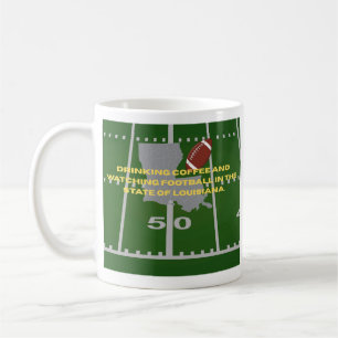 Kaffee und Football im Bundesstaat Louisiana  Kaffeetasse
