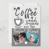 Kaffee und Foto, grau, Kühlschrankmagnet Magneteinladung (Vorderseite)