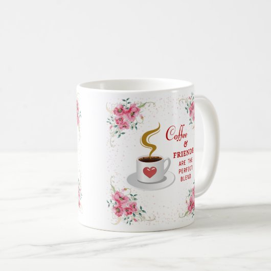 Kaffee und Freunde der perfekten Mischung Kaffeetasse (VorderseiteRechts)