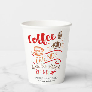 Kaffee und Freunde machen den perfekten Mix Pappbecher