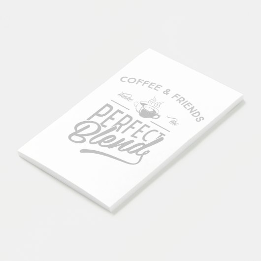Kaffee und Freunde machen die perfekte Mischung Post-it Klebezettel (angewinkelt)
