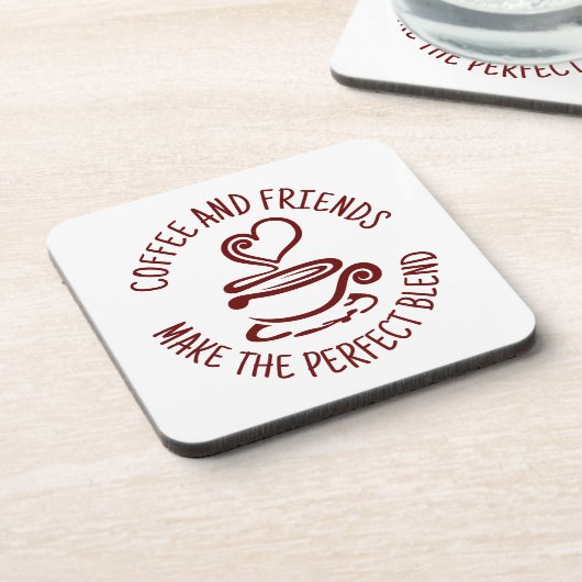Kaffee und Freunde, machen Sie den perfekten Mix Getränkeuntersetzer (Linke Seite)
