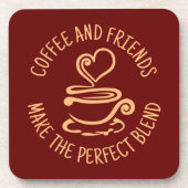 Kaffee und Freunde, machen Sie den perfekten Mix Getränkeuntersetzer (Vorderseite)