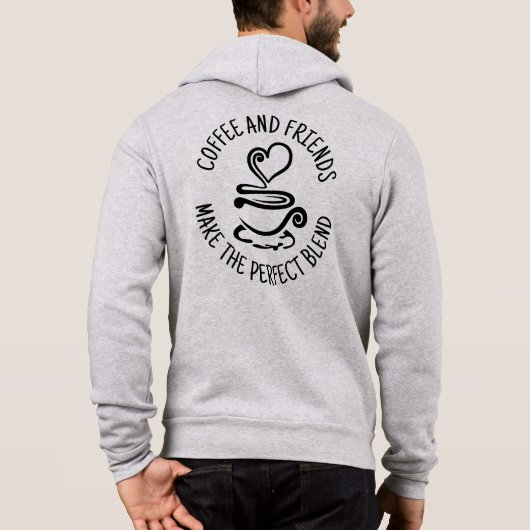 Kaffee und Freunde, machen Sie den perfekten Mix Hoodie (Rückseite)