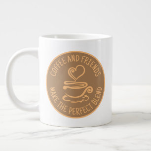 Kaffee und Freunde, machen Sie den perfekten Mix Jumbo-Tasse