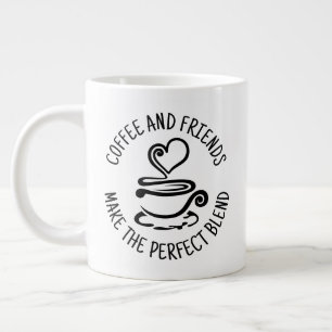 Kaffee und Freunde, machen Sie den perfekten Mix Jumbo-Tasse