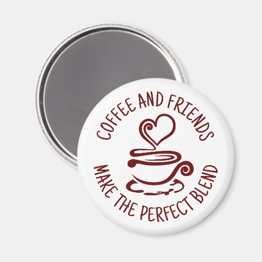 Kaffee und Freunde, machen Sie den perfekten Mix Magnet (Vorderseite/Rückseite)