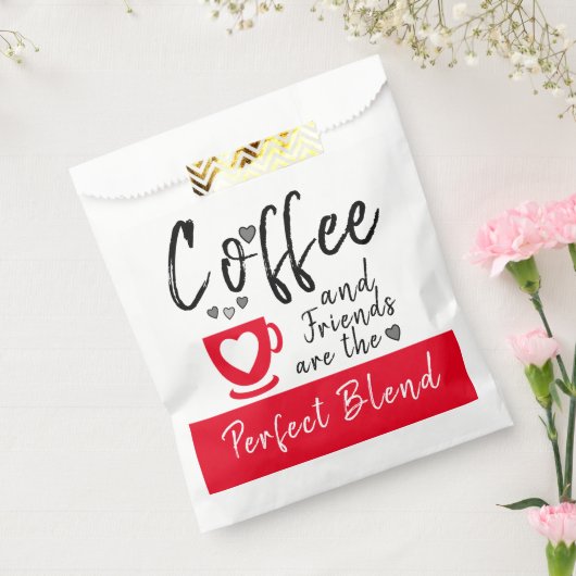 Kaffee und Freunde perfekte Mischung aus Rot Geschenktütchen (Versiegelt)