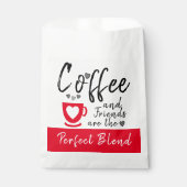 Kaffee und Freunde perfekte Mischung aus Rot Geschenktütchen (Vorderseite)
