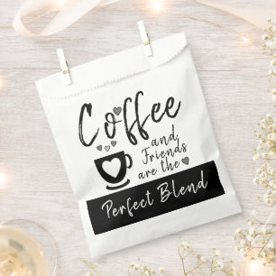 Kaffee und Freunde perfekte Mischung aus schwarz Geschenktütchen