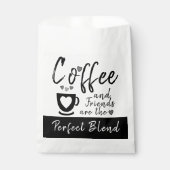 Kaffee und Freunde perfekte Mischung aus schwarz Geschenktütchen (Vorderseite)