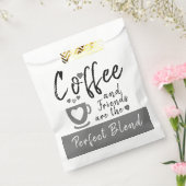 Kaffee und Freunde perfekte Mischung aus Weiß Geschenktütchen (Versiegelt)
