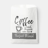 Kaffee und Freunde perfekte Mischung aus Weiß Geschenktütchen (Vorderseite)