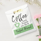 Kaffee und Freunde perfekte Mischung aus Weiß und  Geschenktütchen (Versiegelt)