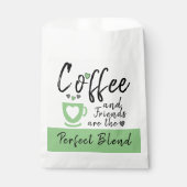 Kaffee und Freunde perfekte Mischung aus Weiß und  Geschenktütchen (Vorderseite)