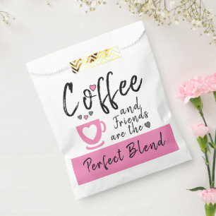 Kaffee und Freunde perfekte Mischung aus weißem Ro Geschenktütchen