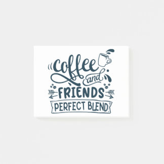 Kaffee und Freunde perfekte Mischung Post-it Klebezettel