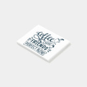 Kaffee und Freunde perfekte Mischung Post-it Klebezettel (angewinkelt)