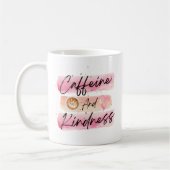 Kaffee und Freundlichkeit Pink Coffee Art Kaffeetasse (Links)