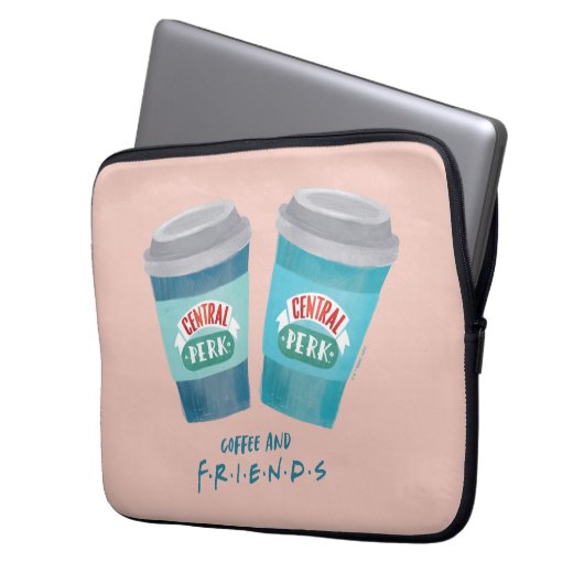 Kaffee und FRIENDS™ Laptopschutzhülle (Vorderseite Links)
