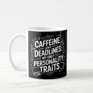 Kaffee und Fristen Tasse Lustiger akademischer Bu