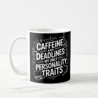 Kaffee und Fristen Tasse Lustiger akademischer Bu