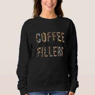 Kaffee und Füllfederhalter Leopard-Muster Krankenw Sweatshirt