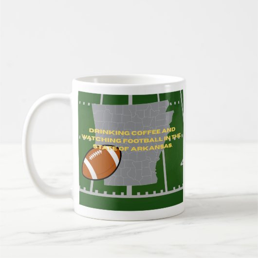 Kaffee und Fußball in Arkansas Kaffeetasse (Links)