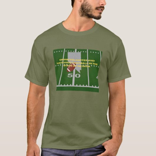 Kaffee und Fußball in Nevada T-Shirt (Vorderseite)