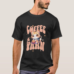 Kaffee und Garn Niedlich Katzenkratzer Katzenkratz T-Shirt