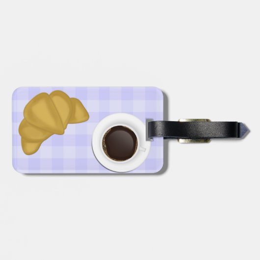 Kaffee und Gebäck Gepäckanhänger (Rückseite horizontal)