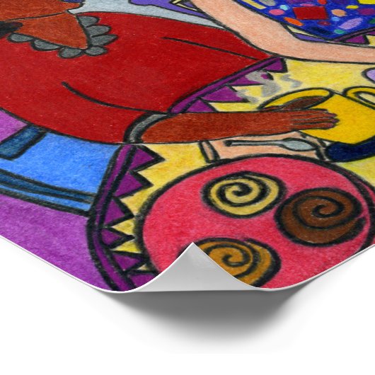 Kaffee und Gespräche Poster (Ecke)