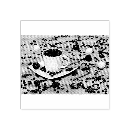 Kaffee und Gewürze Gummistempel (Prägung)