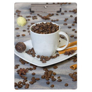 Kaffee und Gewürze Klemmbrett