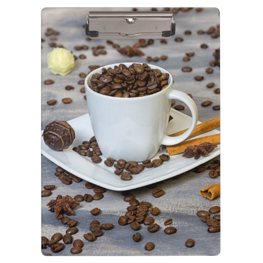 Kaffee und Gewürze Klemmbrett (Vorderseite)
