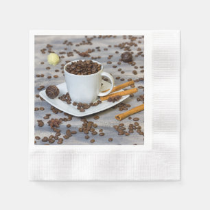 Kaffee und Gewürze Serviette